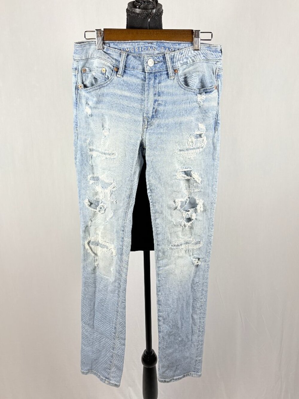 American Eagle AirFlex+ Slim Jeans | Men’s 30x32 | Light Wash Distressed Stretch